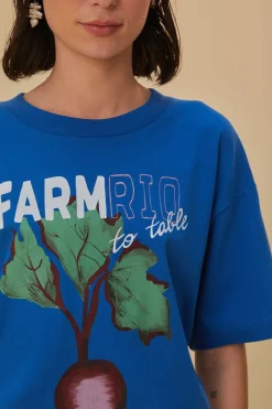FARM Rio  T-shirts<T-shirt en coton biologique Blue Beet Farm To Table