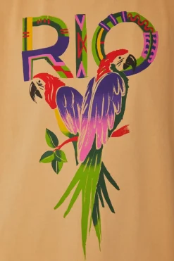 FARM Rio  T-shirts<T-shirt en coton biologique à épaulettes Sand Rio