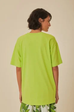 FARM Rio  T-shirts<T-shirt en coton biologique vert Sounds Like Brasil