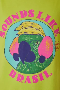 FARM Rio  T-shirts<T-shirt en coton biologique vert Sounds Like Brasil