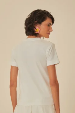 FARM Rio  T-shirts<T-shirt pour bébé en coton biologique blanc. on dirait le Brésil