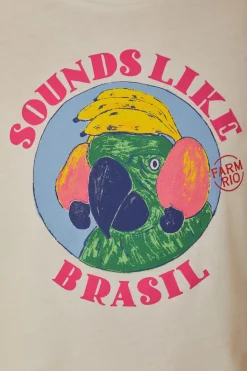 FARM Rio  T-shirts<T-shirt pour bébé en coton biologique blanc. on dirait le Brésil