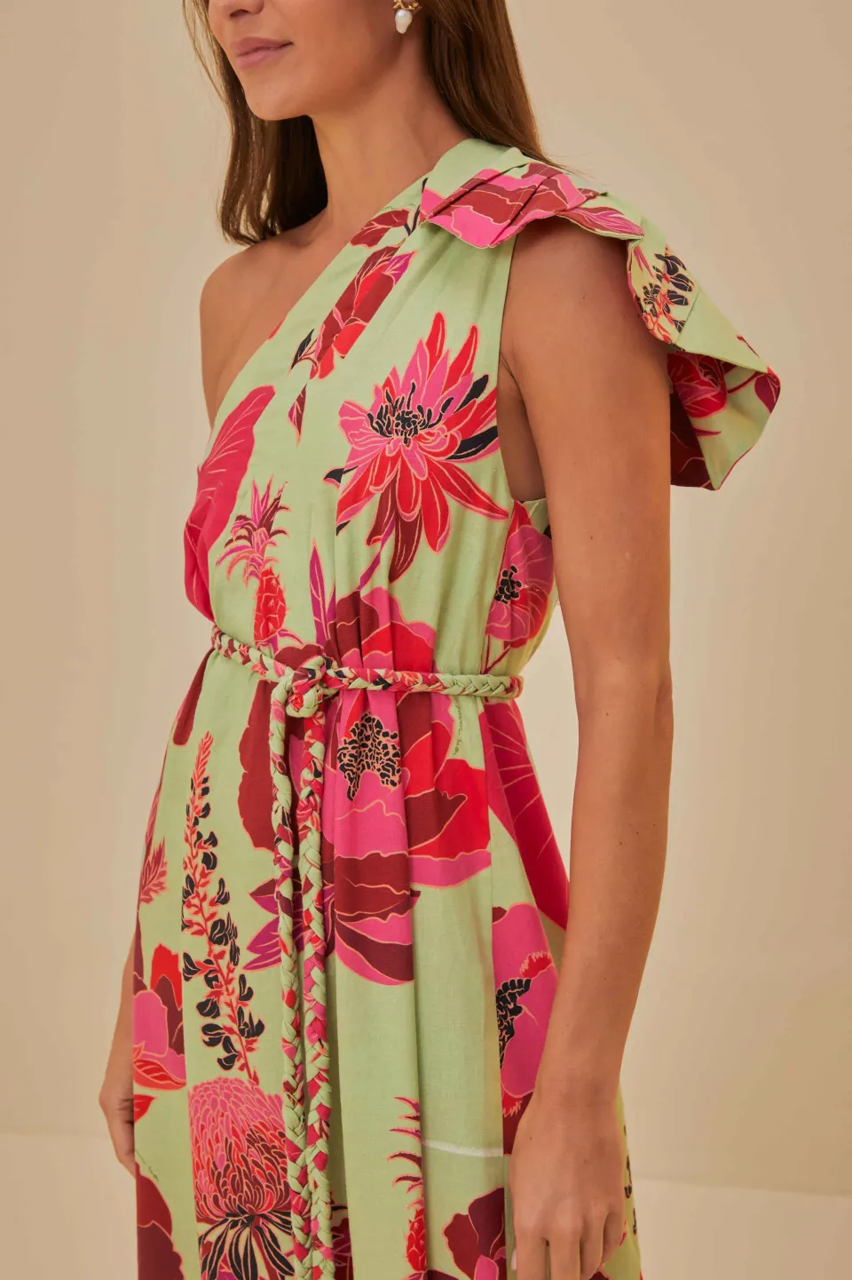 FARM Rio Robes Longues<Vert Robe longue Fresh Garden Lenzing™ Ecovero™ Euroflax™