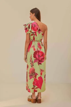 FARM Rio Robes Longues<Vert Robe longue Fresh Garden Lenzing™ Ecovero™ Euroflax™