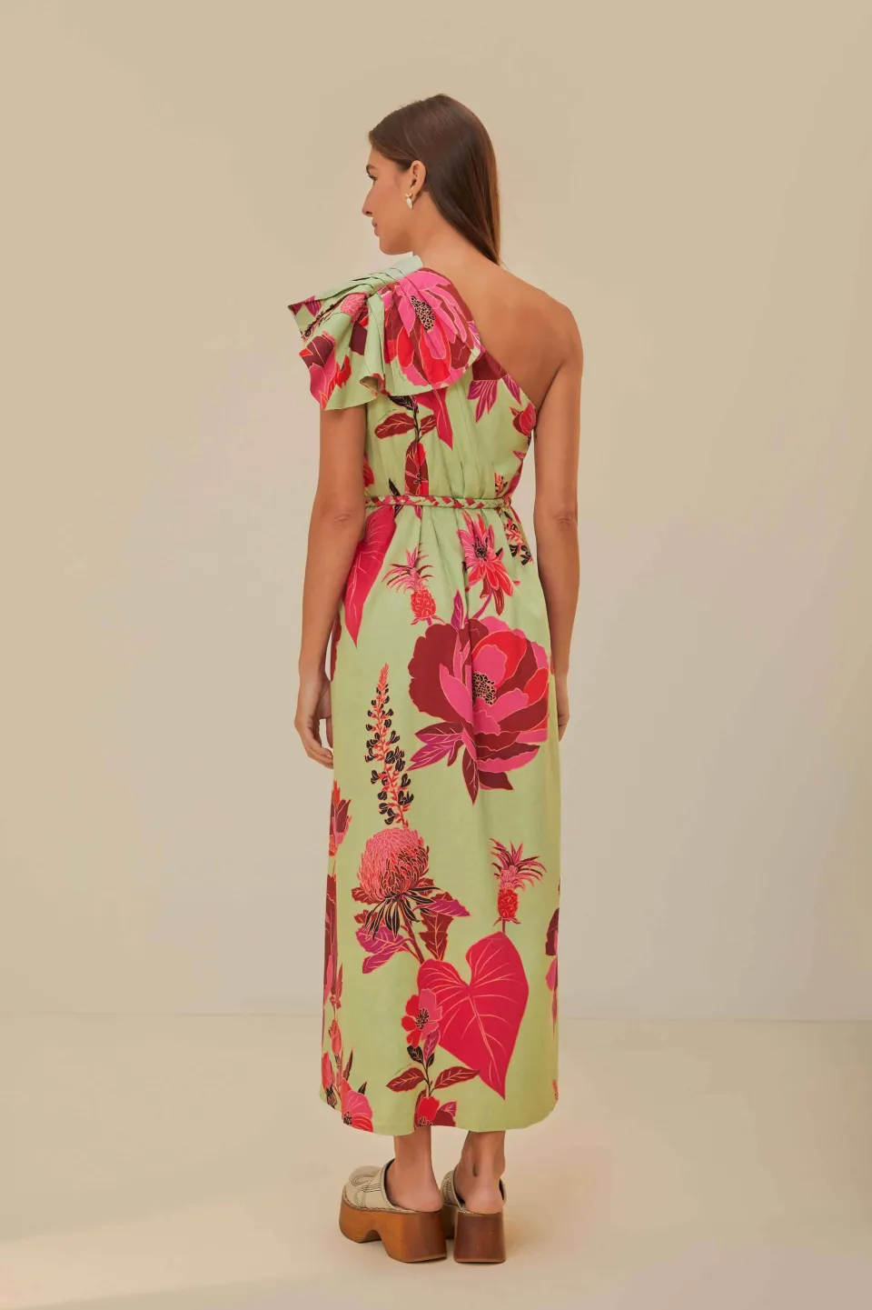 FARM Rio Robes Longues<Vert Robe longue Fresh Garden Lenzing™ Ecovero™ Euroflax™
