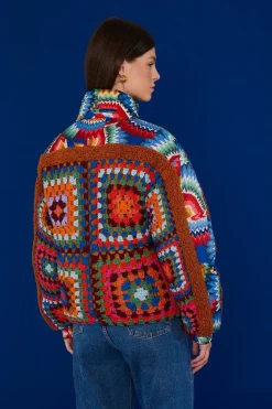 FARM Rio  Doudounes<Veste doudoune réversible forêt colorée au crochet